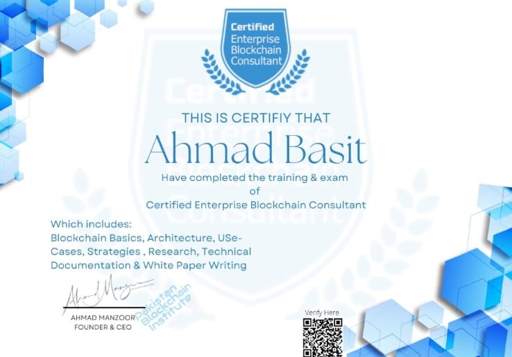 Blockchain Certificate